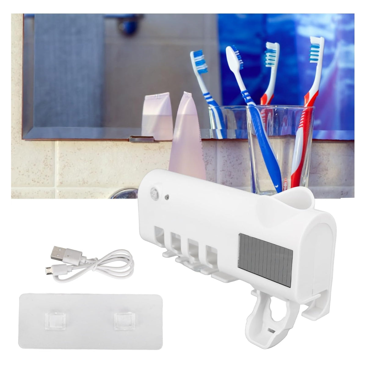 Dispensador Crema Dental+ Soporte Esteril