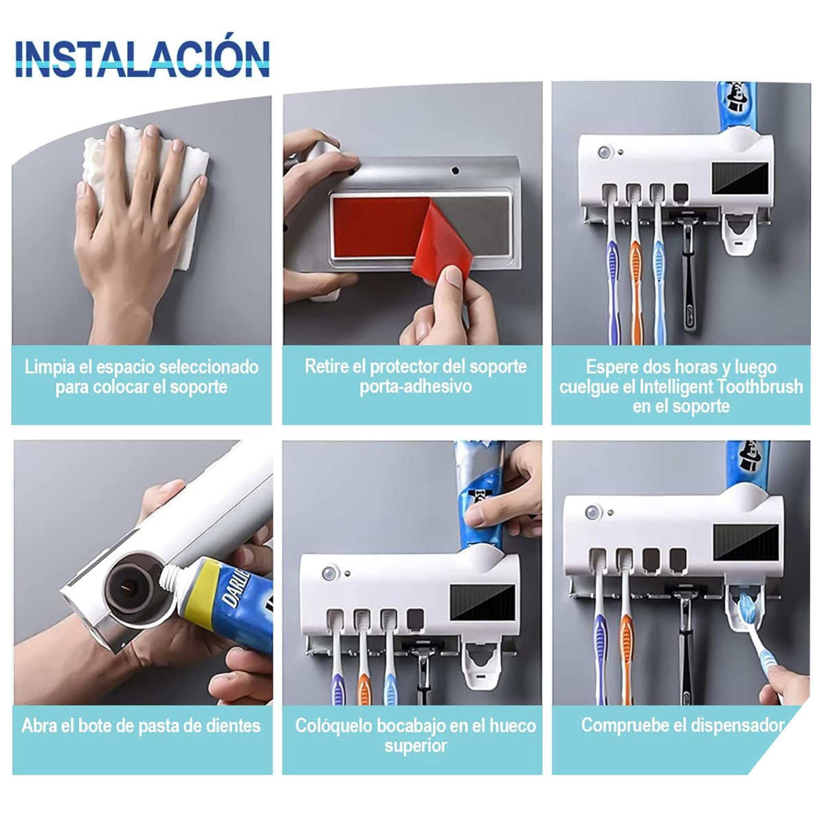 Dispensador Crema Dental+ Soporte Esteril